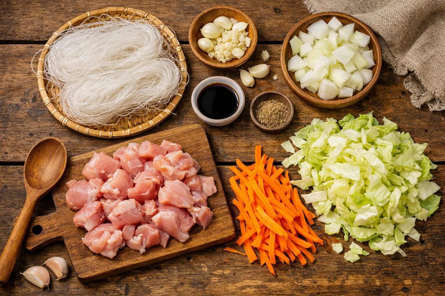 easy chicken sotanghon stir fry &mdash; Easy Chicken Sotanghon Stir Fry Recipe