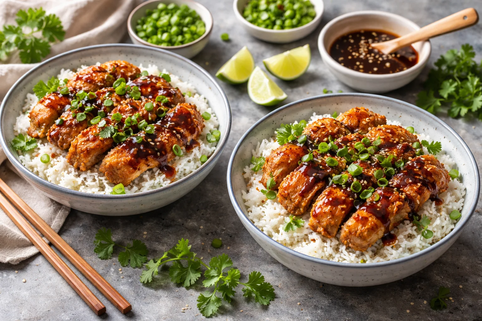 filipino chicken katsu rice bowl &mdash; Filipino Chicken Katsu Rice Bowl with Sweet Sauce