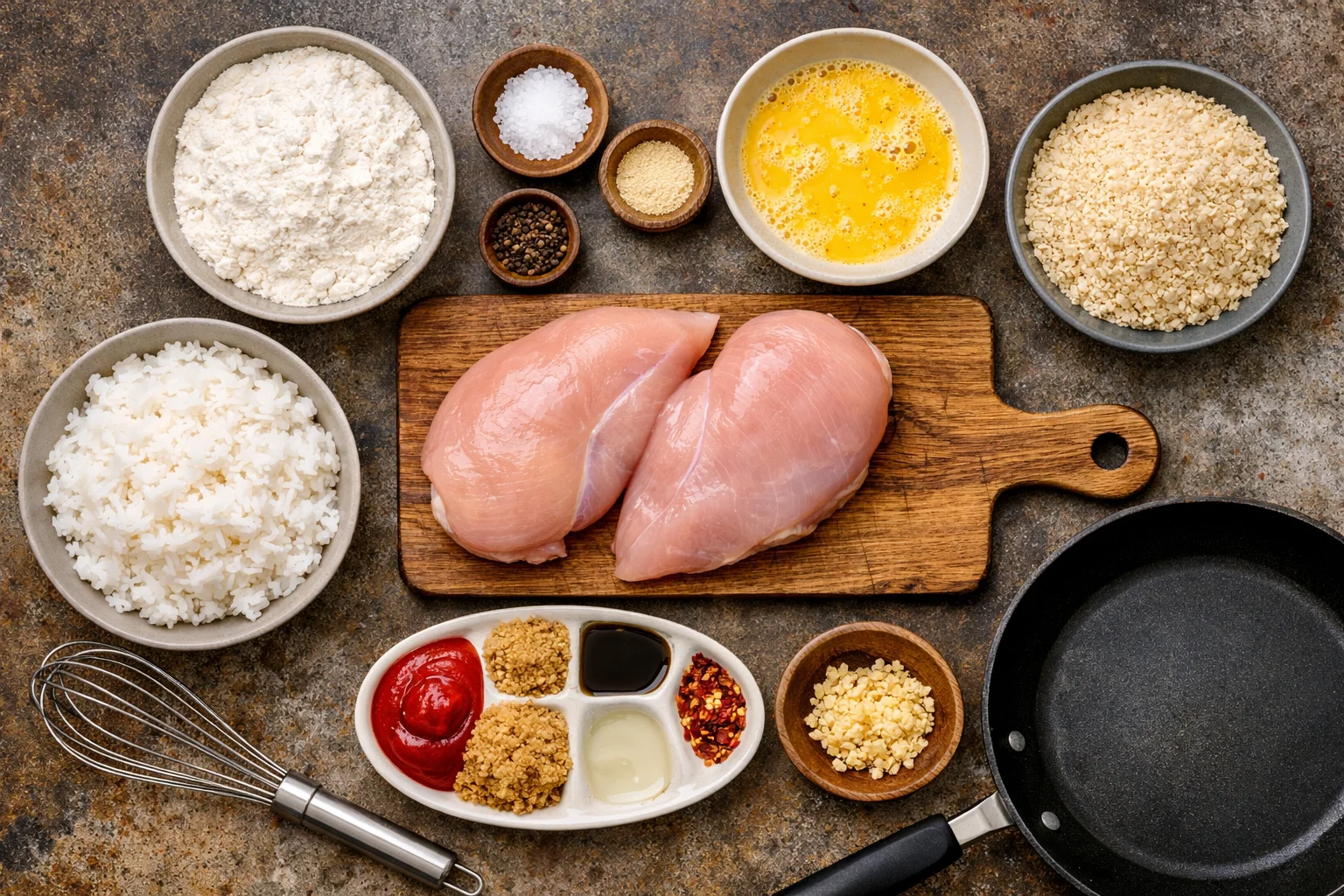 filipino chicken katsu rice bowl &mdash; Filipino Chicken Katsu Rice Bowl with Sweet Sauce