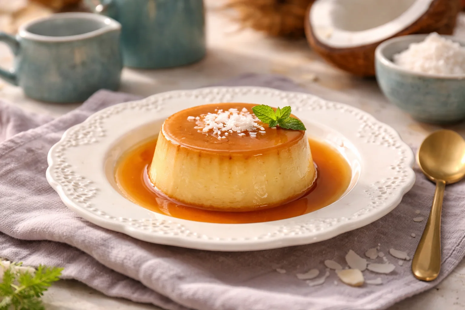 coconut leche flan mini recipe &mdash; Mini Coconut Leche Flan Cups