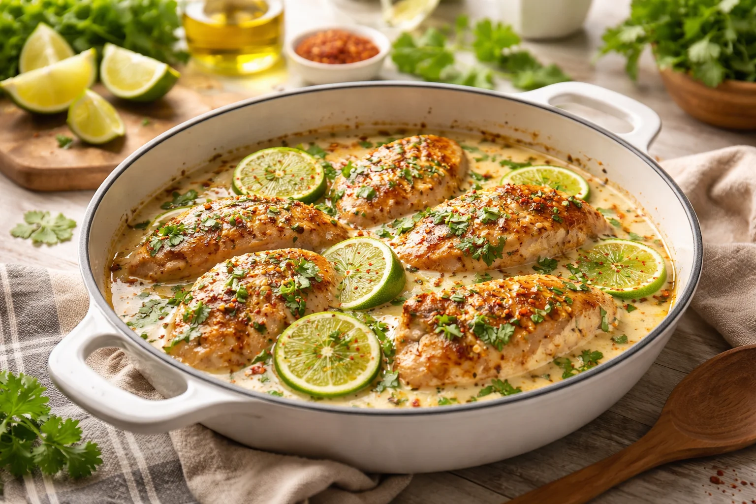 Zesty Coconut Lime Chicken Skillet Filipino Style Recipe