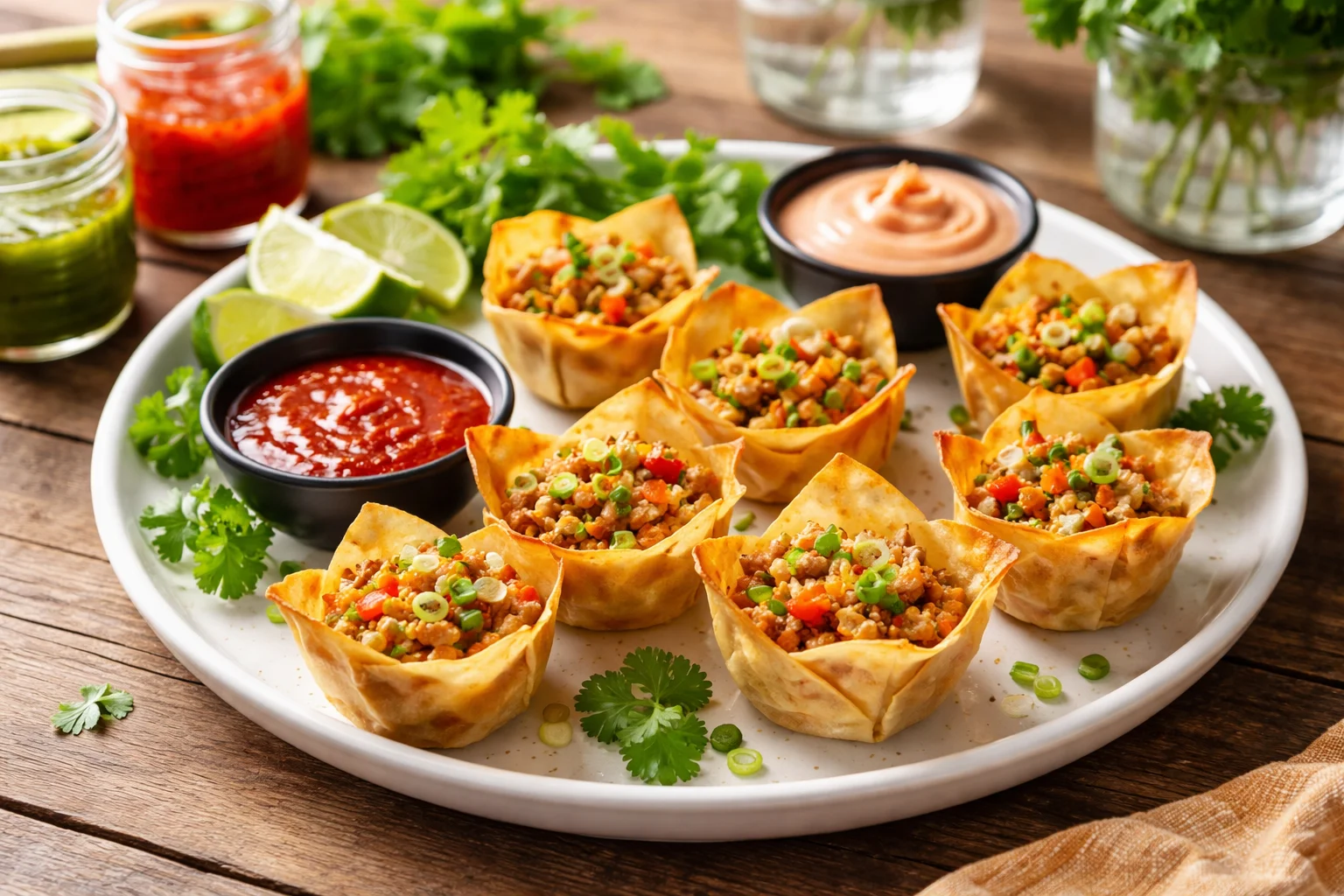 air fryer chicken lumpia cups