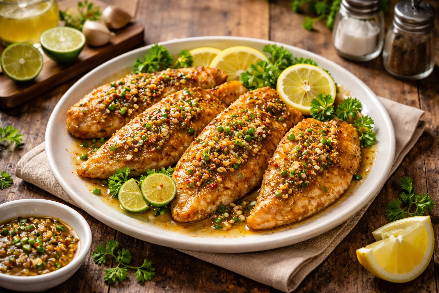 air fryer tilapia fillets garlic calamansi