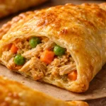 Baked chicken empanada pockets filled with savory chicken and spices