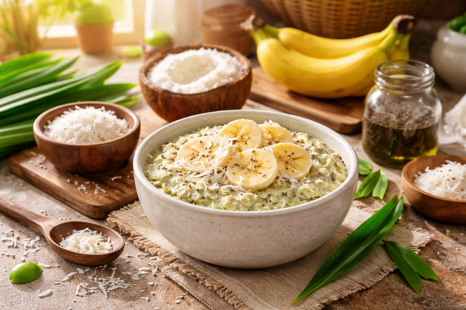Delicious Coconut Pandan Overnight Oats for a Hearty Breakfast