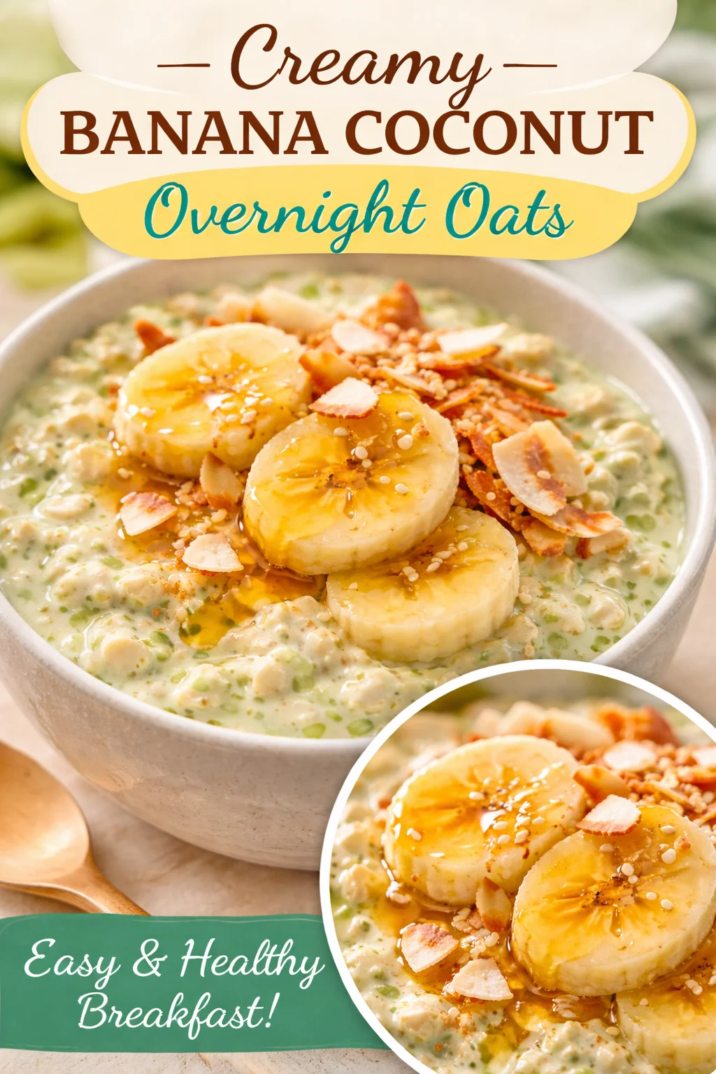 coconut pandan overnight oats