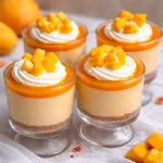 Delicious No Bake Mango Graham Cups with creamy mango filling and graham cracker crust.