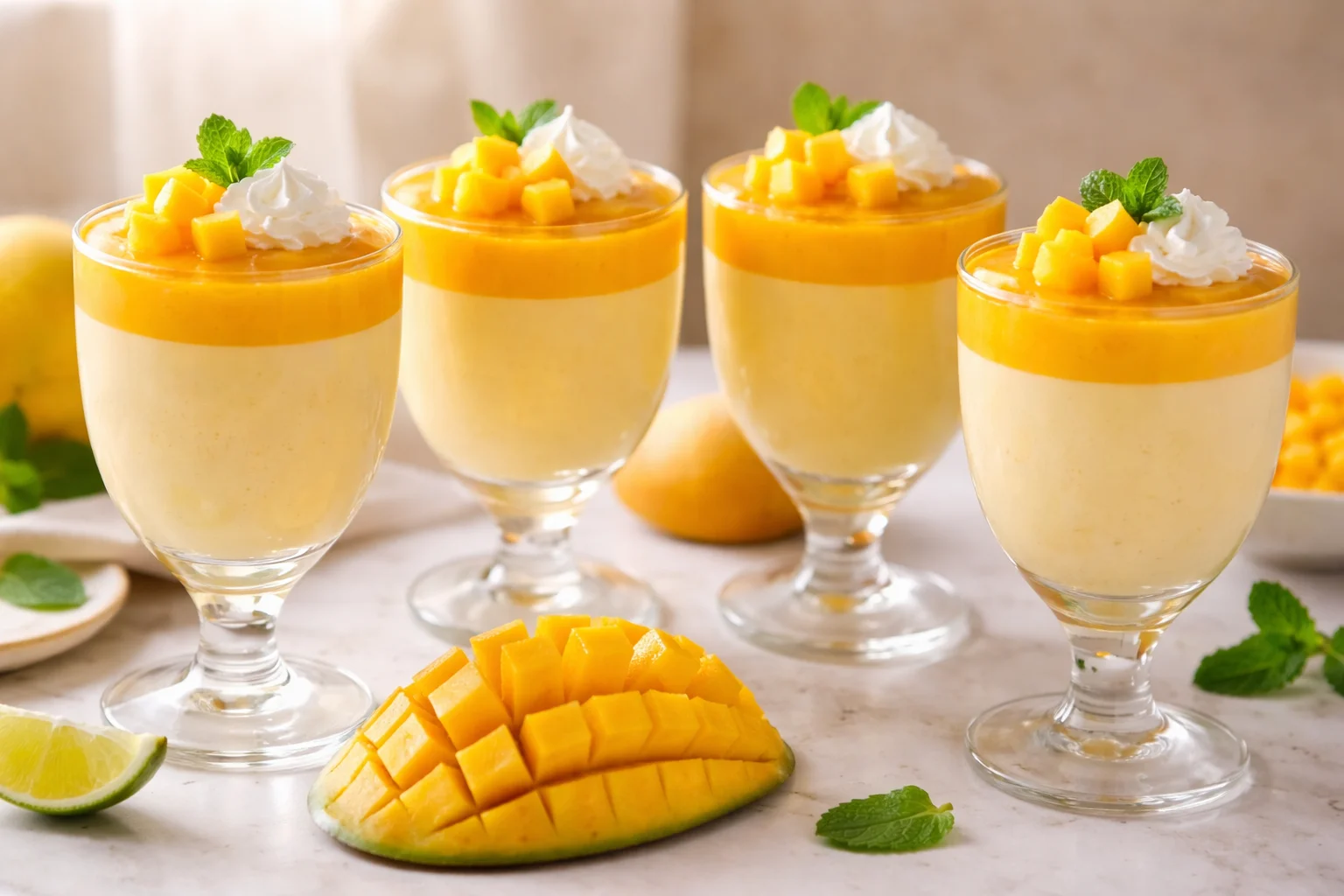 no bake mango graham cups &mdash; No-Bake Mango Graham Cups