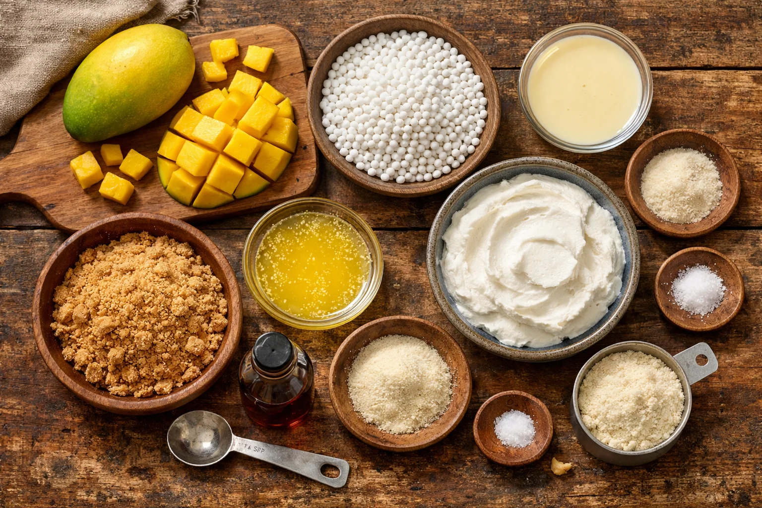 no bake mango sago bars