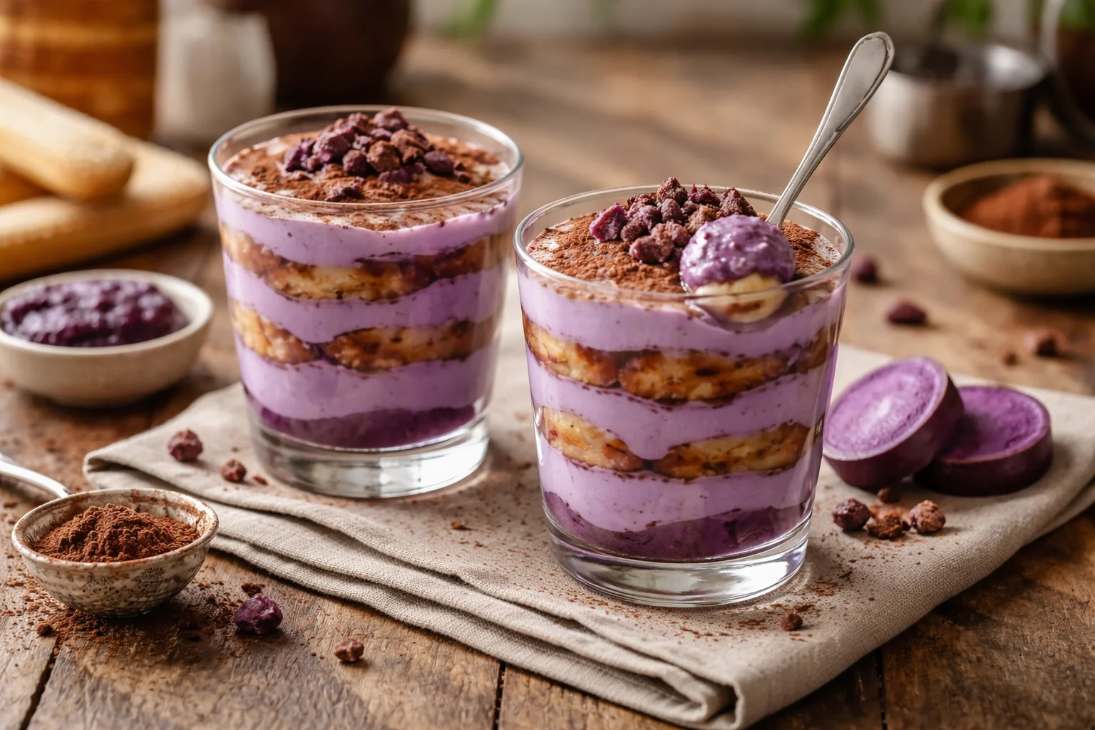 Delicious No Bake Ube Tiramisu Cups You&rsquo;ll Love!