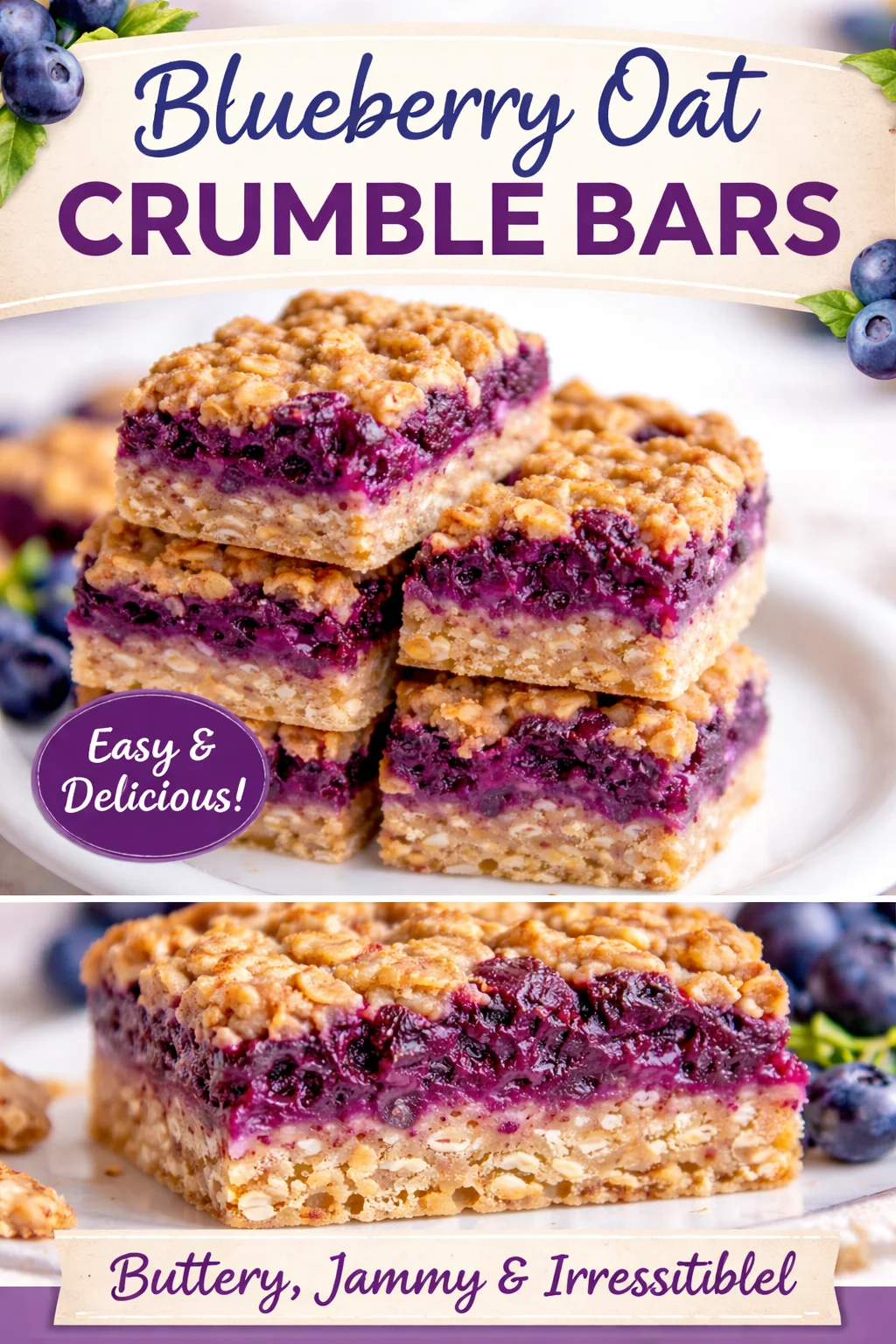 Deliciously Chewy Ube Banana Oatmeal Bars to Energize Your Day 4 ube banana oatmeal bars — Ube Banana Oatmeal Bars