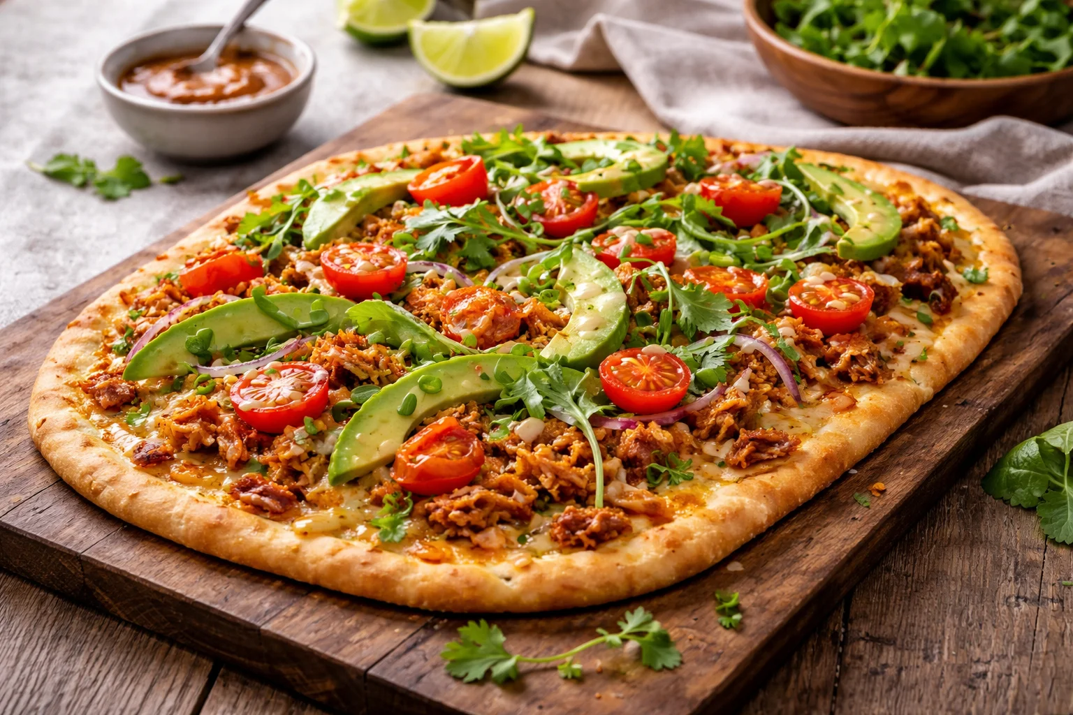 Savory Adobo Chicken Flatbread Pizza &ndash; A Flavorful Twist
