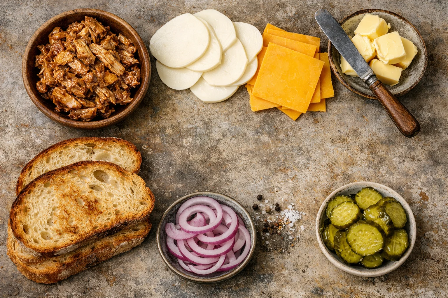 chicken adobo grilled cheese sandwich