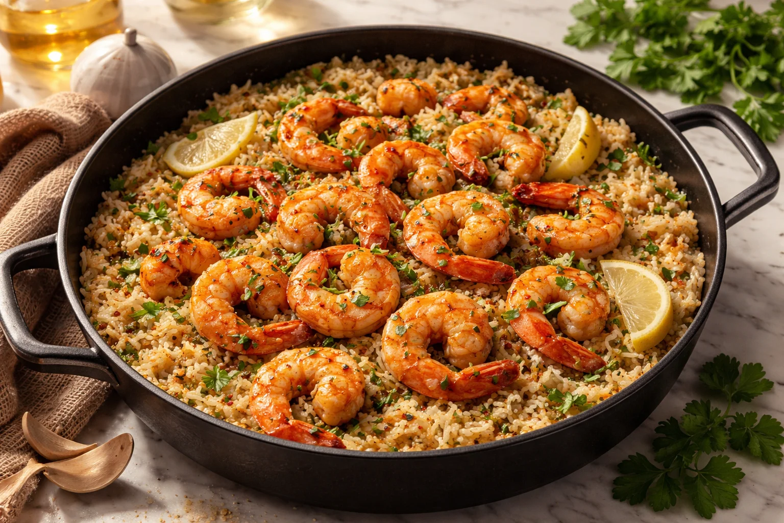 garlic butter shrimp rice bowls &mdash; Garlic Butter Shrimp Rice Bowls